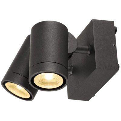 SLV Double spot ext&eacute;rieur Helia LED IP55 H10 cm - Anthracite