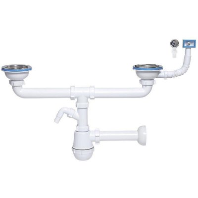 TYC Double vidange bouteille &eacute;vier cuisine siphon