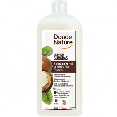 DOUCE NATURE  Gel de bain au beurre de karit&eacute; Eco 1000ml