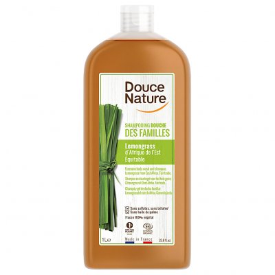 DOUCE NATURE  Shampooing-Gel Lemongrass Citronella Bio 1L