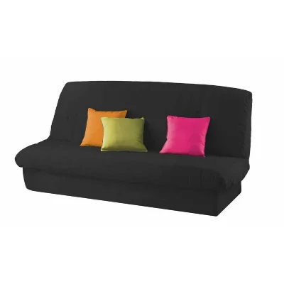 Douceur d'interieur housse de clic-clac matelass&eacute;e unie essentiel noir