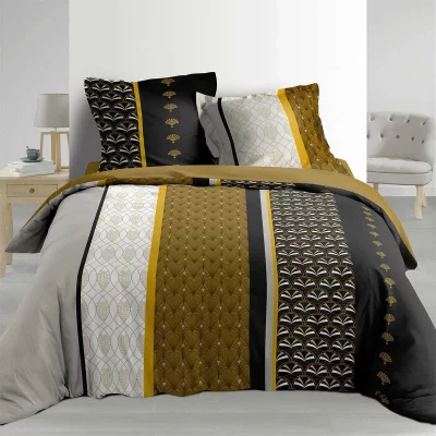DOUCEUR D INTERIEUR Douceur D'int&eacute;rieur - Parure de lit percale Smarty 260x240 - Jaune