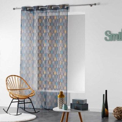 Douceur D'int&eacute;rieur - Voilage (140 x 240 cm) Palpito Gris anthracite