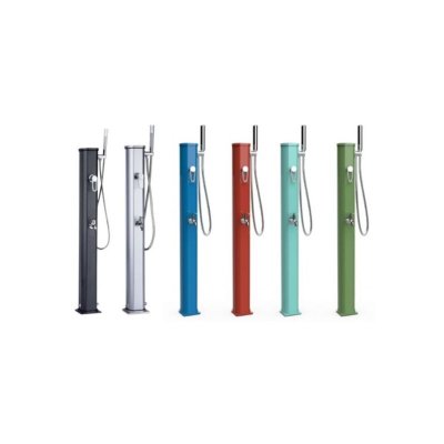 FORMIDRA Douche Solaire Alu JOLLY GO grise 20L/Rince pieds et douchette inclus