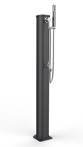 ARKEMA DESIGN Douche solaire -  - JOLLY GO ANTRACITE - 17,5L - Mitigeur 