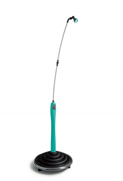 GF Douche solaire courb&eacute;e en aluminium Sunny bleue, 8 l 