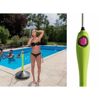 GF Douche solaire courb&eacute;e en aluminium Sunny verte, 8 l 