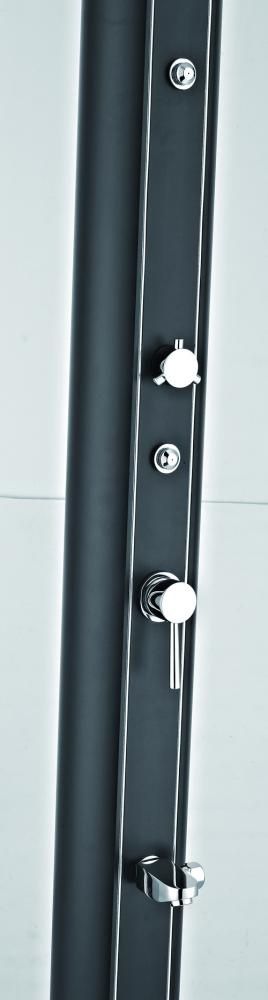 GRE Douche solaire droite aluminium noir Douche alu 32 l, 32 l 