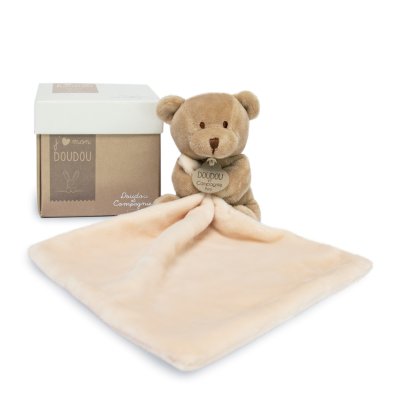DOUDOU ET COMPAGNIE  Ours Mouchoir Bo&icirc;te Fleur 
