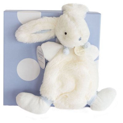 DOUDOU ET COMPAGNIE Doudou lapin bonbon Bleu - 26 cm