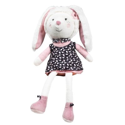 SAUTHON Doudou Lapin grand mod&egrave;le en Velours Blanc