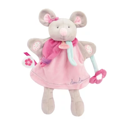 DOUDOU ET COMPAGNIE Doudou marionnette souris pearly - 