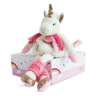 DOUDOU ET COMPAGNIE Doudou pantin lucie la licorne 22 cm