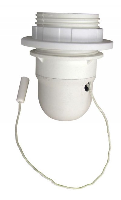 CENTRALE BRICO Douille 1/2 fil et baguette E27 TIBELEC, plastique, blanc 60 W