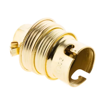 ZENITECH Douille B22 en acier laitonn&eacute; double bague borne de terre