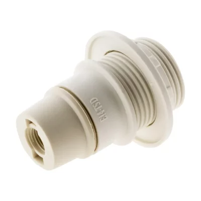 ZENITECH Douille E14 thermoplastique  1 bague blanc