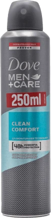 DOVE  Men Clean Comfort Anti Transpirant D&eacute;odorant 250ml