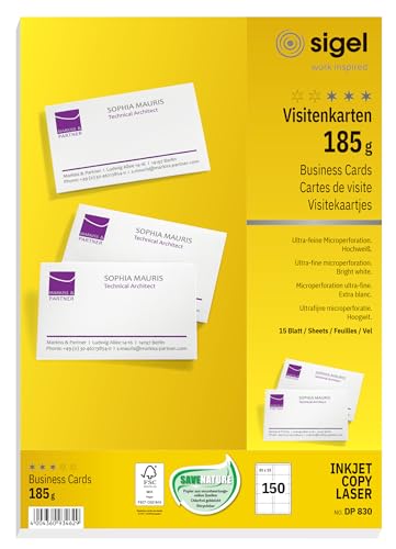 SIGEL DP830 - cartes de visite - 150 carte(s)