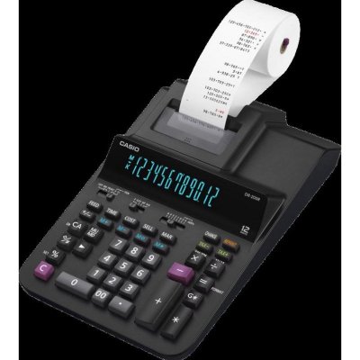 CASIO DR-200R - Calculatrice avec imprimante - LCD - 10 chiffres + 2 exposants - pile - noir