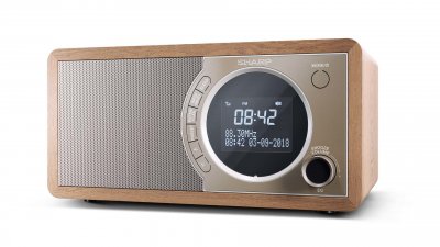 SHARP DR-450BR Radio num&eacute;rique Portable avec Dab/Dab+/FM, Bluetooth 4.2 Bois Marron