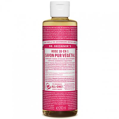 DR BRONNERS Dr. Bronner's - Savon Liquide de Castille - Rose - 236ml