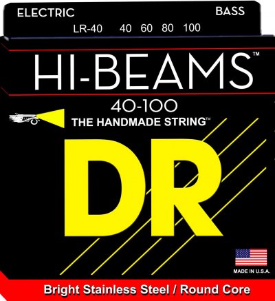 DR STRINGS DR String LR-40 Hi-Beam Jeu de cordes pour guitare basse