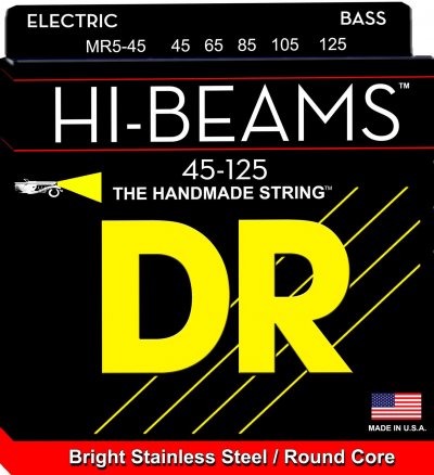 DR STRINGS DR String NMR5-45 Sunbeam Jeu de cordes pour guitare basse