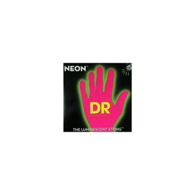 DR  Strings NEON 45-125 Jeu de Cordes pour Guitare Basse Vert