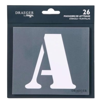 TOGA Draeger by  26 Pochoirs Alphabet Plastique - 5cm