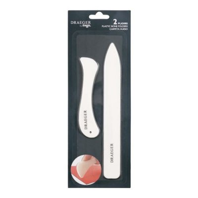 DRAEGER  PARIS 1886 Toga OU31 Set de 2 Plioirs Plastique Blanc 9 x 26 x 0,5 cm
