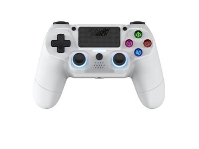 DRAGONSHOCK  - Mizar Bt - Manette Sans Fil Blanche Pour Ps4, Pc Et Mobile
