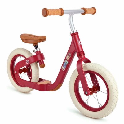 HAPE Draisienne rouge en m&eacute;tal avec repose pieds et assise en li&egrave;ge