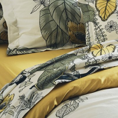 TRADILINGE Drap coton brut Toco Vert  280 x 325 cm