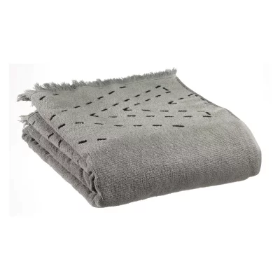 VIVARAISE Drap de bain Julia gris 90 x 150 cm  90 X 150 GRIS