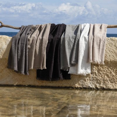 VIVARAISE Drap de bain zo&eacute; neige 100 x 180 cm  1303290000