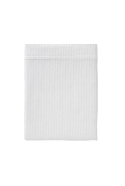 ESSIX Drap de Lit en Jacquard de Satin, 180cm x 290cm, Blanc, Grand H&ocirc;tel