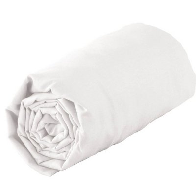 TRADILINGE Drap housse 100 % coton 57 fils - Blanc - 160 x 200 cm