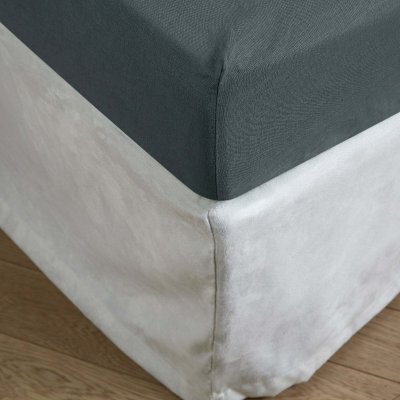 MADURA Drap Housse 140x200 cm  Vert de gris - carlina - Vert de gris