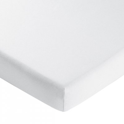 BECQUET Drap-housse 140x200x28 blanc en lin