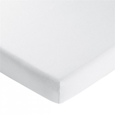 BECQUET Drap-housse 180x200x28 blanc craie en lin
