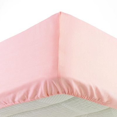 DOUCEUR D INTERIEUR Drap housse 2 personnes 160 x 200 cm jersey uni jersy Dragee