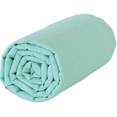 P TIT BASILE Drap housse b&eacute;b&eacute; 100% coton bio 60x120 turquoise 