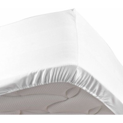 DOUCEUR D INTERIEUR Drap housse blanc 160 x 200 cm en percale bonnet de 30 cm