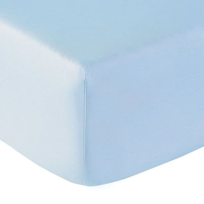 ANNE DE SOLENE Drap housse Drap housse Vexin 160x200cm azur Percale 80F