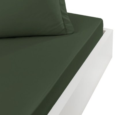 SENSEI MAISON Drap Housse En Percale De Coton Eucalyptus 120x190 Cm