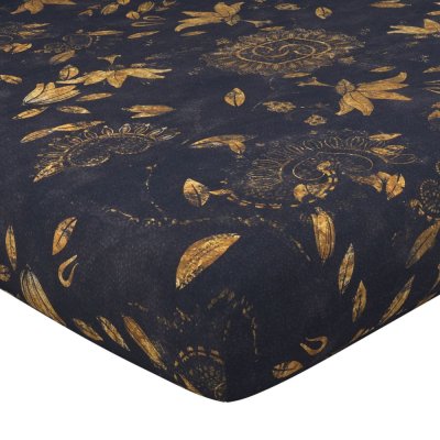 BECQUET Drap-housse JARDIN EXTRAORDINAIRE bleu en coton