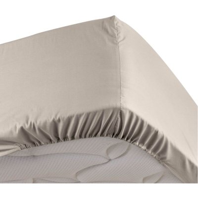 DOUCEUR D INTERIEUR Drap housse lin 140 x 190 cm en percale bonnet 30 cm