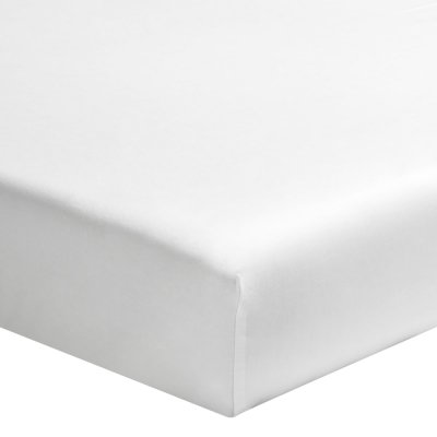 ESSIX Drap housse percale Royal , matelas &eacute;pais - Blanc - 160 x 200 cm