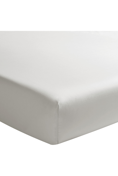 ESSIX Drap housse percale Royal, matelas &eacute;pais - Gris Perle - 120 x 190 cm