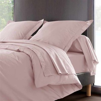 VENT DU SUD Drap Housse P&eacute;tale En Percale De Coton 80 Fils 160 X 200 X 35 Cm